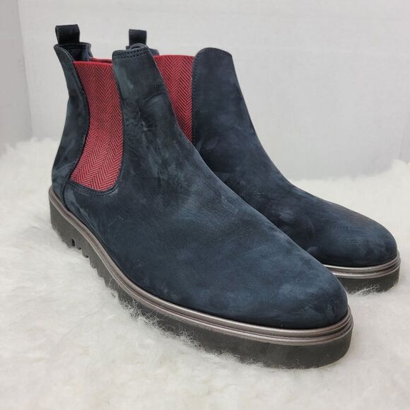 Paul Green Blue Navy Suede Womens Chelsea Boot Shoes Size 6.5 - Picture 1 of 10